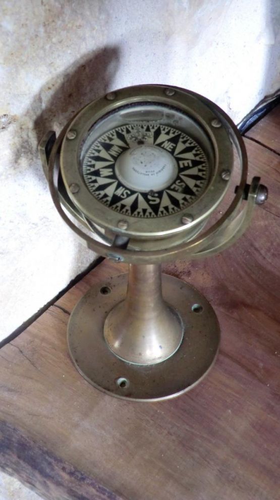 Бронзовый навигационный компас. Англия, 1900 г.
