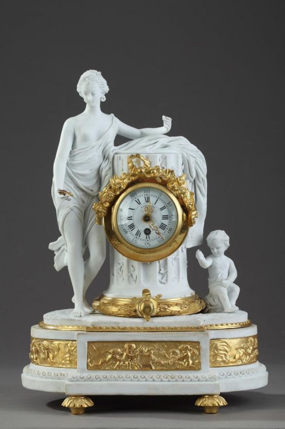 Каминные часы.  Huppe и Lefaucheux, XIX в.