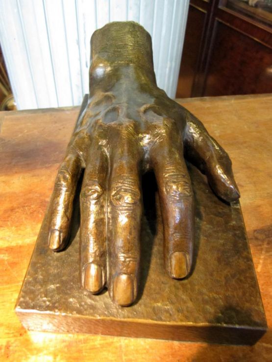 Скульптура кисти руки, бронза, 1950