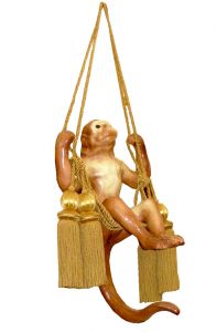 Скульптура обезьяны на качелях, Bavent, XIX в.