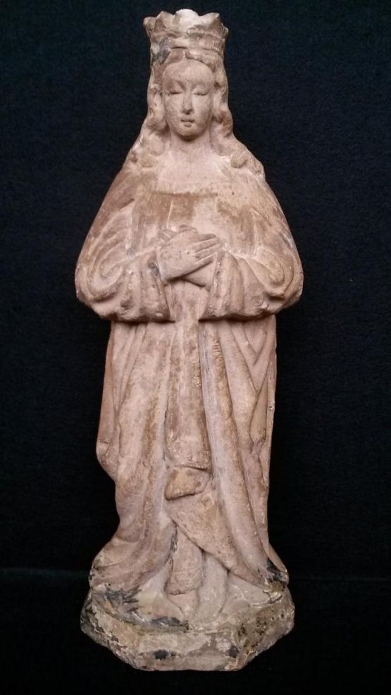 Каменная статуя Девы Марии, Сев. Франция, XV в.