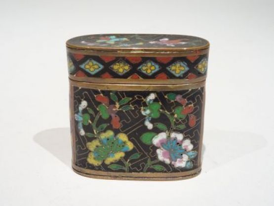 Коробочка для опиума, клуазоне, Китай, XIX в.