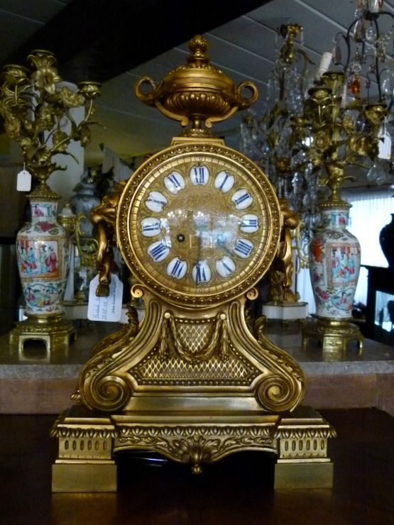 Часы из бронзы с позолотой. Франция, 1870 г.