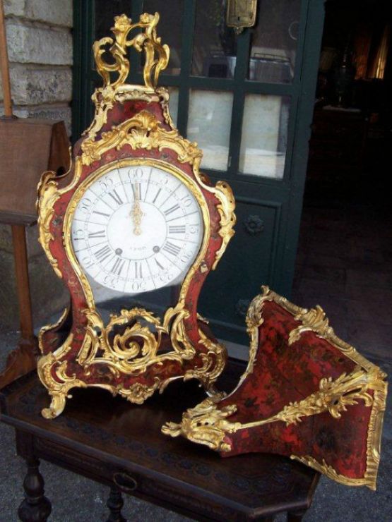 Часы картель с полкой. 123 см, XVIII век