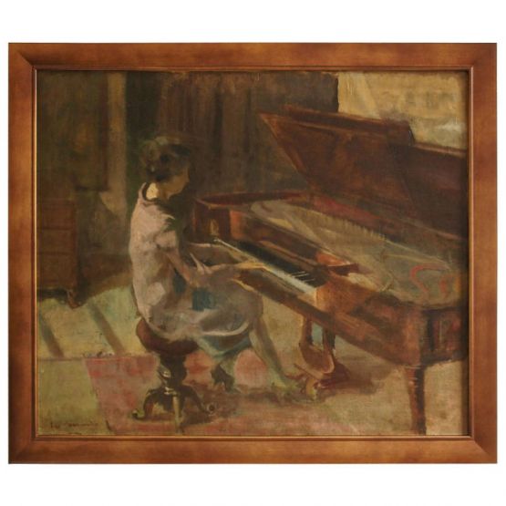 Картина 'Женщина за пианино', 1920 г.