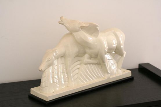 Скульптура 'Антилопы', Lemanceau, Ар-деко, XX в.