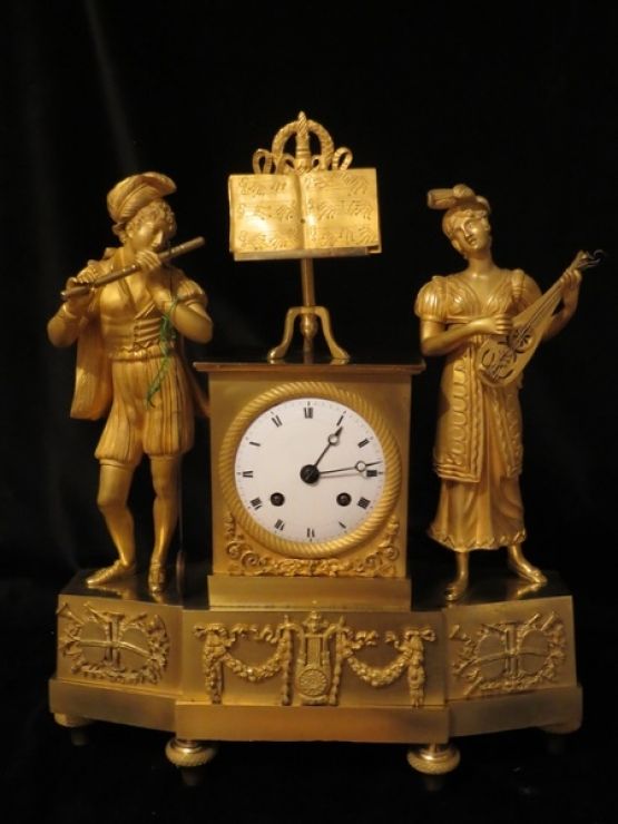 Часы  'Два музыканта', 1825 г.