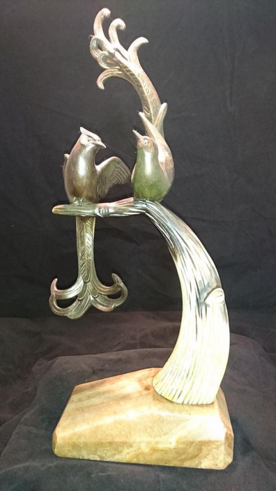Скульптура 'Певчие птицы', Bouraine, Ар-деко, XX в