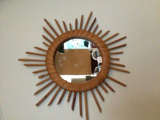 Зеркало в раме из ротанга