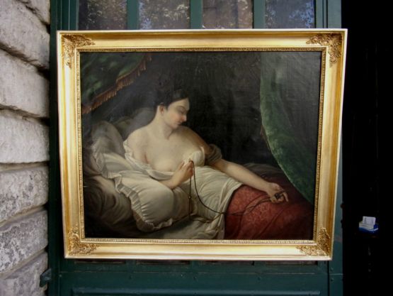 Картина с изображением девушки, XIX в.
