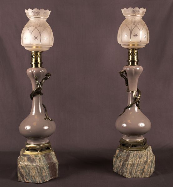 Две масляные лампы в восточном стиле, XIX в.