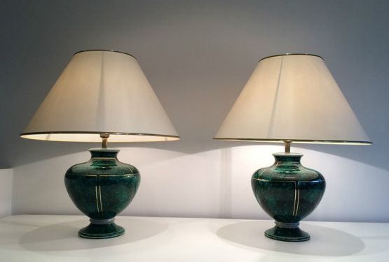 Две лампы из керамики. Ар-Деко, 1970 г.