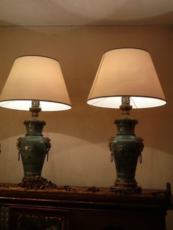 Две лампы из китайского фарфора