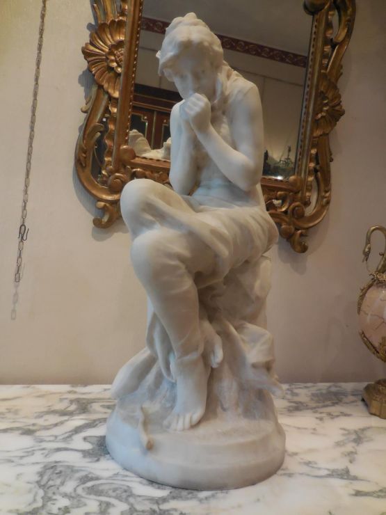 Скульптура из белого мрамора. Saulo, XIX в. 